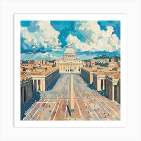 A Vatican City Oil Painting Illustration 1720445151 1 Art Print