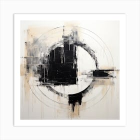 Abstract Art Circle Digital Painting (13) Art Print