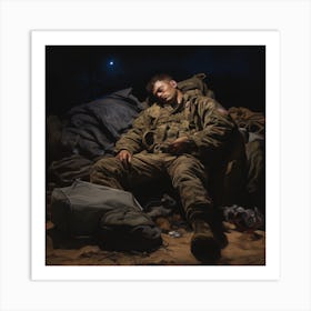 Soldier Sleeps Art Print