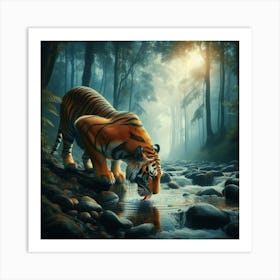 Tiger In The Forest 3 Art Print