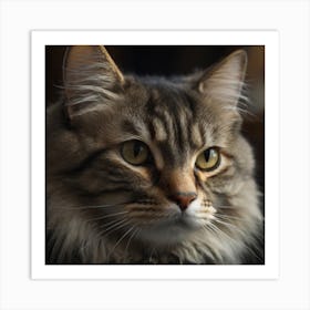 Cat Stares At The Camera Art Print