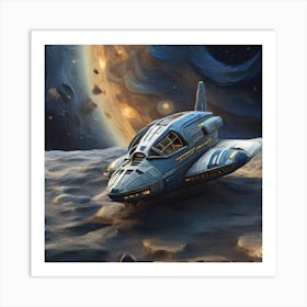 Spaceship In Space 3 Art Print