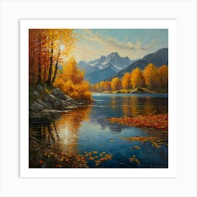 Autumn At The Lake Art Print