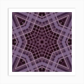 Purple Star Pattern From Lines 1 Art Print