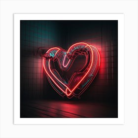 Neon Heart Art Print