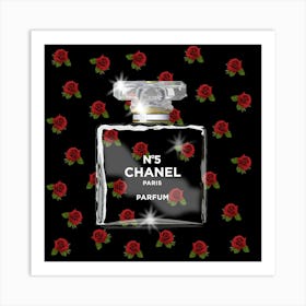 CHANEL ROSES | POP ART POSTER Art Print