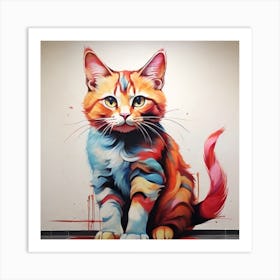 Cat Painting Art Print