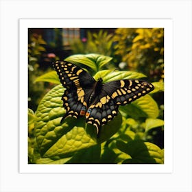 Butterfly In The Garden 4 Art Print