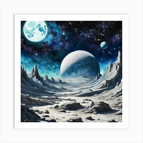 Space Landscape 1 Art Print