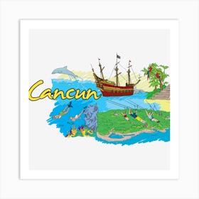 Cancun Art Print