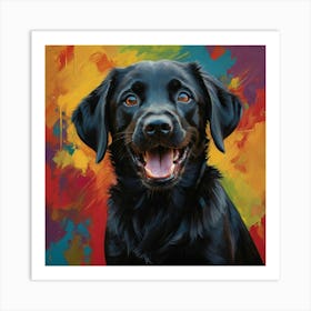 Black Labrador Retriever Puppy 1 Art Print