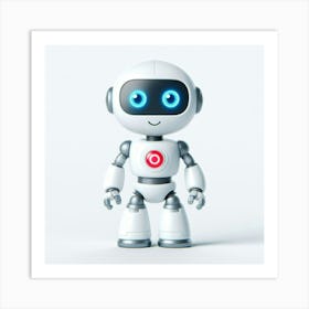 Robot With Blue Eyes 2 Art Print