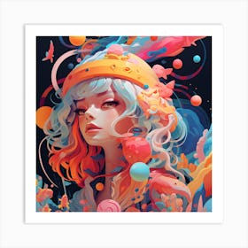 Kaleidoscope Girl 1 Art Print