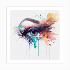 Watercolor Woman Eye #2 Art Print