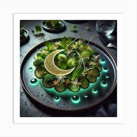 A Plated Dish Named Crescent Glow Salad 1024x1024 Art Print