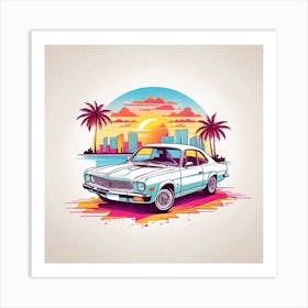 Car t shirt design Art Print