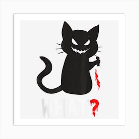 Killer Cat Halloween Art Print