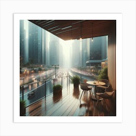 Modern City View Art Print