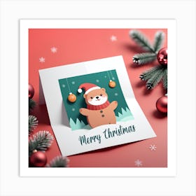 Merry Christmas Card 3 Art Print