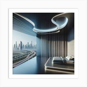 Futuristic Bedroom Art Print