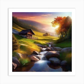 Mountain Stream 16 Art Print