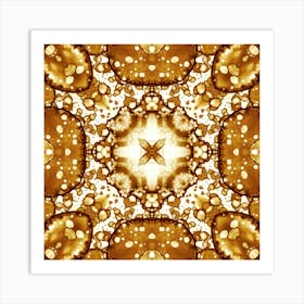 Golden Pattern Abstract Mosaic 6 Art Print