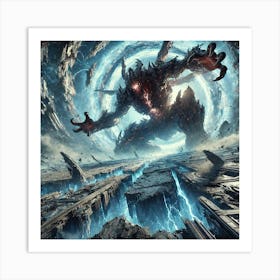 A Dramatic Sci Fi Scene Showing Riftbreaker, The C Art Print