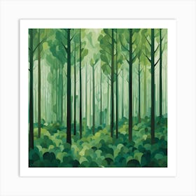 Green Forest 6 Art Print