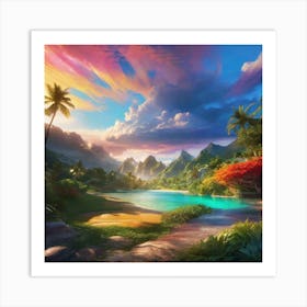 Hawaiian Sunset 3 Art Print