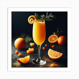 Orange Juice Cocktail Art Print