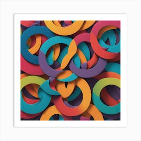 Colorful Rings Art Print