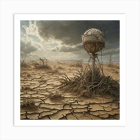 Sphere In The Desert 2 Art Print