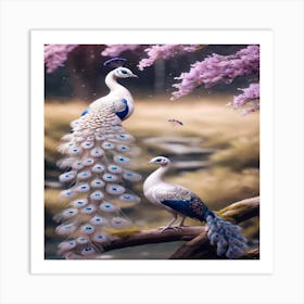 Peacocks Art Print