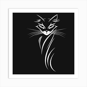 Cat Head Art Print