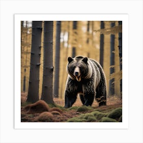 Grizzly Bear In The Forest 8 Art Print