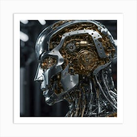 Metal Brain Of A Robot 1 Art Print