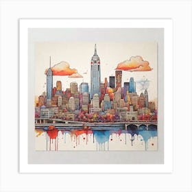 New York City Skyline Art Print