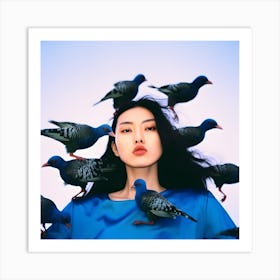 Blue birds. 2023 Art Print