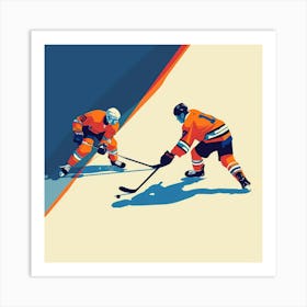 A Ice Hockey Match Minimal Illustration 1718700936 4 Art Print