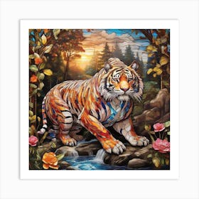 Tiger In The Forest Art Print