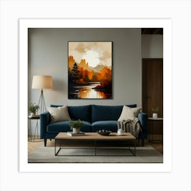 Autumn Landscape Painting Art Print