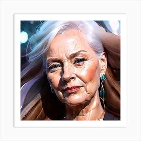 Portrait Of An Old Woman Art Print