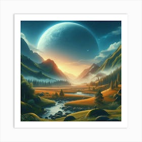 Fill Spaces With Serene Landscapes Art Print