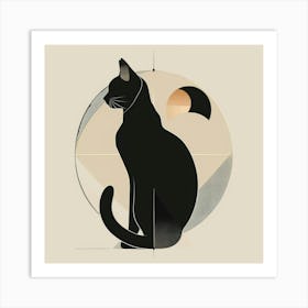 Cat In A Circle 3 Art Print