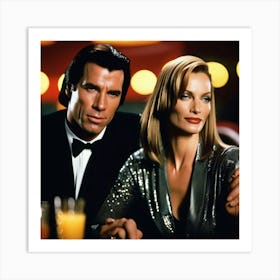 pulp fiction john travolta and uma thurman 3 Art Print