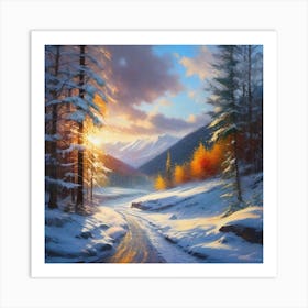 Winter Scene 6 Art Print