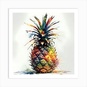 Colorful Pineapple Art Print