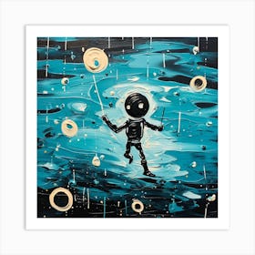 Astronaut In Space 2 Art Print