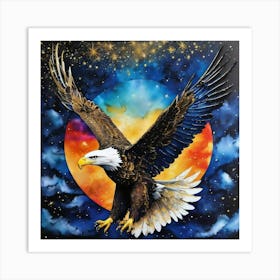 Eagle In Flight 1 Art Print