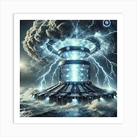 A High Tech, Sci Fi Scene Showcasing The Oceanic T 1 Art Print